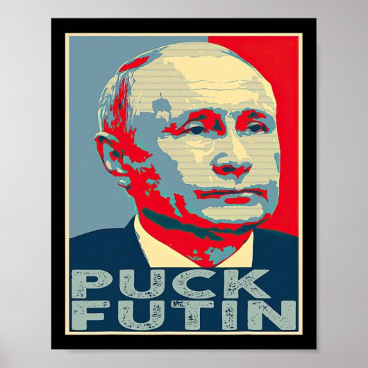 Puck Futin Hope I Stand With Ukraine Poster (Vorne)