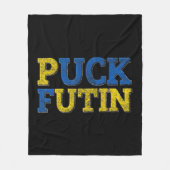 PUCK FUTIN I Stand mit der Ukraine Fleecedecke (Vorderseite)