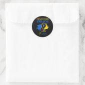 Puck Futin Ich stehe hinter der Ukraine Runder Aufkleber (Tasche)