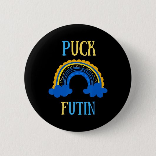 Puck Futin Meme Lustiges Design Ukraine Russland Button (Vorderseite)