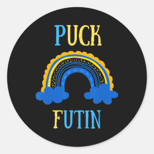Puck Futin Meme Lustiges Design Ukraine Russland Runder Aufkleber
