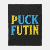 Puck Futin Stand mit Ukraine Puck Futin Stand UK Fleecedecke (Vorderseite)