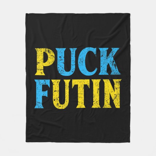 Puck Futin Stand mit Ukraine Puck Futin Stand UK Fleecedecke (Vorderseite)