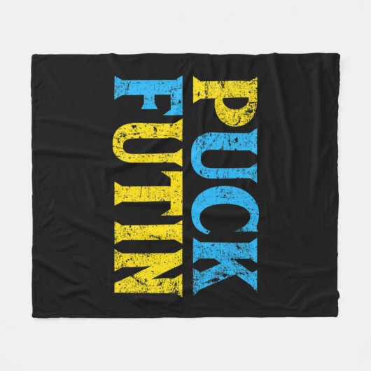 Puck Futin Stand mit Ukraine Puck Futin Stand UK Fleecedecke (Vorderseite (Horizontal))