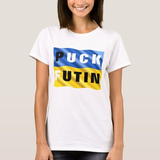 Puck Futin T - Shirt Ukraine Unterstützung ukraini (Vorderseite)