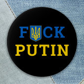 Puck Futin Ukraine Unterstützung Ukrainischer Butt Button