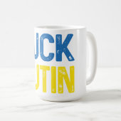 Puck Futin Unterstützung Ukraine Kaffeetasse (VorderseiteRechts)