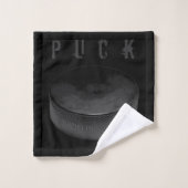 PUCK (Hockey) Badetuch-Set Badhandtuch Set (Waschlappen)