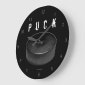 PUCK (Hockey) Große Wanduhr (Winkel)