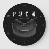 PUCK (Hockey) Große Wanduhr (Vorderseite)