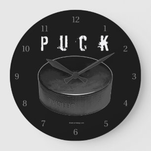 PUCK (Hockey) Große Wanduhr
