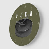 PUCK (Hockey) Große Wanduhr (Winkel)