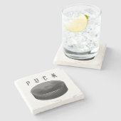 PUCK (Hockey) Steinuntersetzer (Seitenansicht)