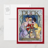 Puck Magazine Cover Christmas 1902 Feiertagspostkarte (Vorne/Hinten)
