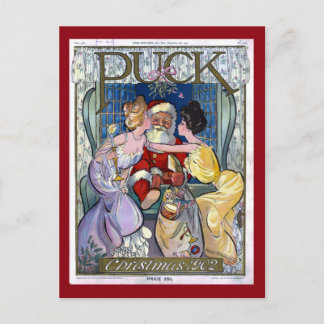 Puck Magazine Cover Christmas 1902 Feiertagspostkarte