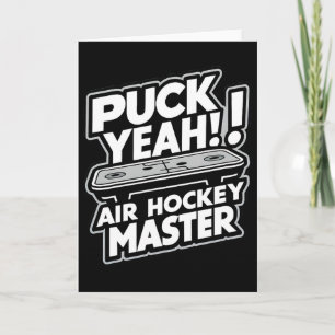 Puck Master Lustiges Air-Hockey-Design Karte