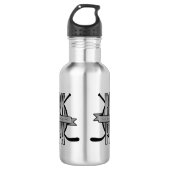 Puck Papa (Hockey-Vater) Trinkflasche (Vorderseite)