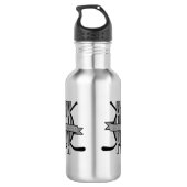 Puck Papa (Hockey-Vater) Trinkflasche (Rückseite)