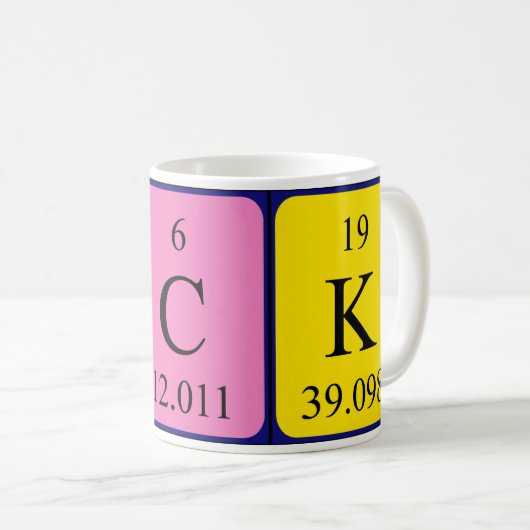 Puck Periodenname Tasse (VorderseiteRechts)