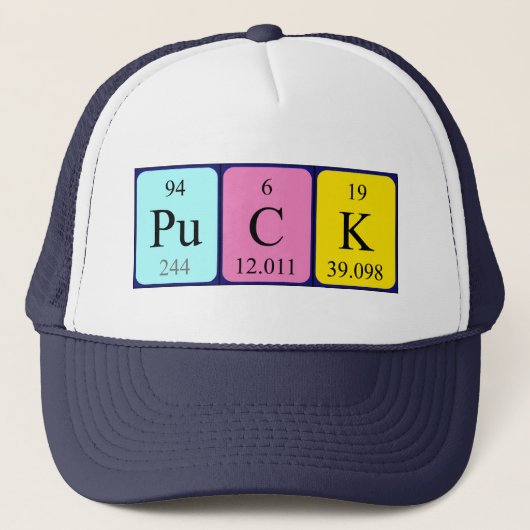 Puck-Periodenname Truckerkappe (Vorderseite)