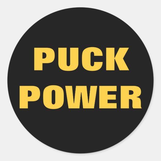PUCK POWER RUNDER AUFKLEBER (Vorderseite)