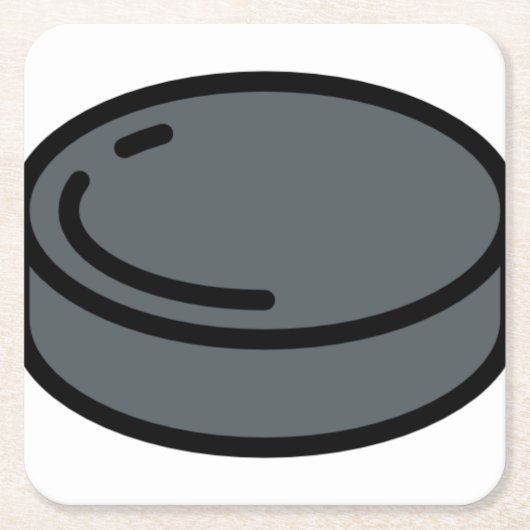 Puck Rechteckiger Pappuntersetzer (Vorderseite)