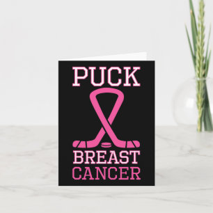 Puck Rosa Brustkrebs Schleife Ice Hockey Cancer D Karte