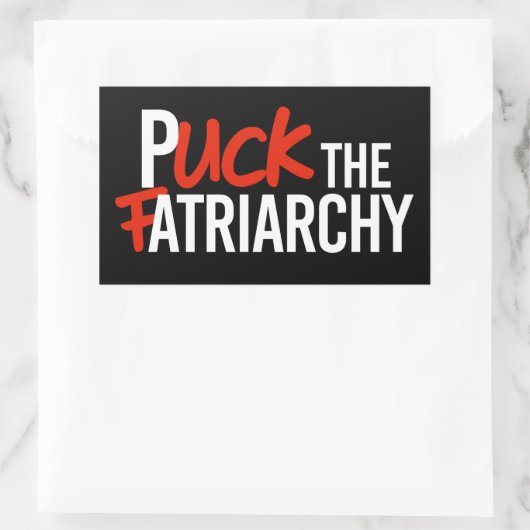 Puck the Fatriarchy Rechteckiger Aufkleber (Tasche)