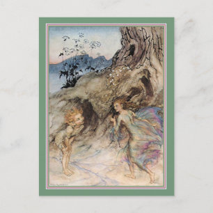 Puck und Fairy Postkarte