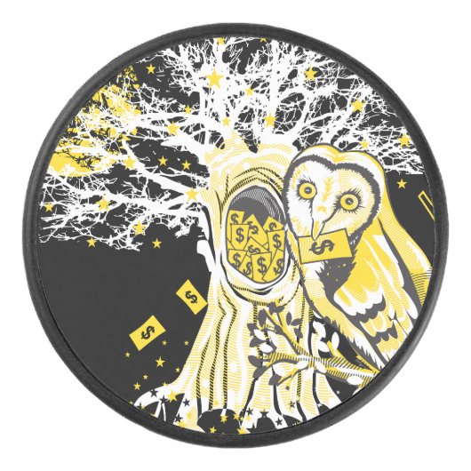 Puck – Urban Tree Owl & Wealth Surreal Pop-Art (Vorderseite)