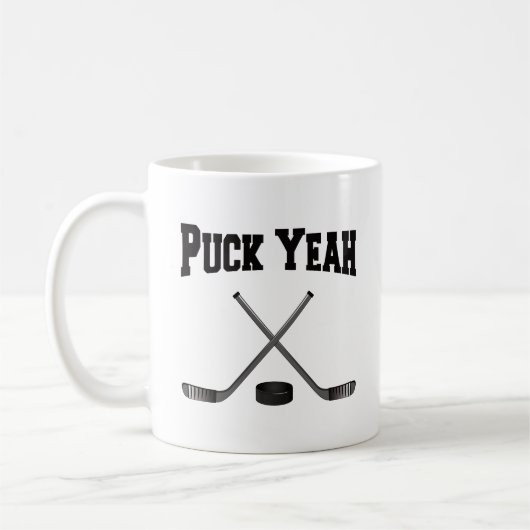 Puck Yeah Hockey Kaffeetasse (Links)