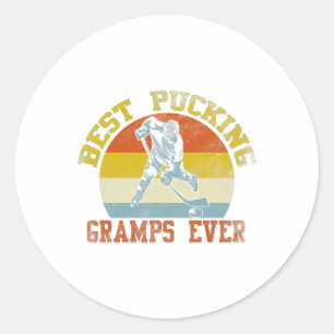 Pucken Grampen Vintag Retro Funny Vathers Day Hoc Runder Aufkleber