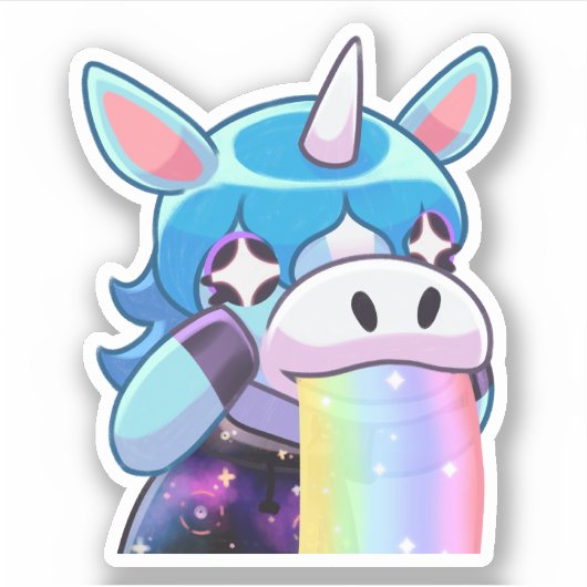 Pucken von Regenbogen - Aufkleber (Vorderseite)