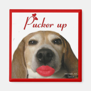 Pucker Up Beagle Magnet