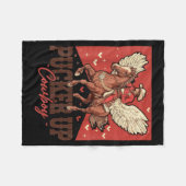 Pucker Up Cowboy Funny Western Valentines Fleecedecke (Vorderseite (Horizontal))