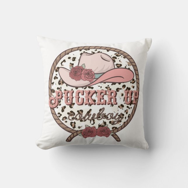 Pucker Up Cowboy Kissen (Vorderseite)