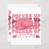 Pucker Up Cowboy Western Valentinstag (Vorne/Hinten)