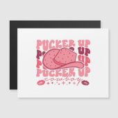 Pucker Up Cowboy Western Valentinstag Magnetkarte (Vorne/Hinten)