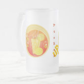 Pucker Up (dimensionale Darstellung) Mattglas Bierglas (Vorderseite Links)