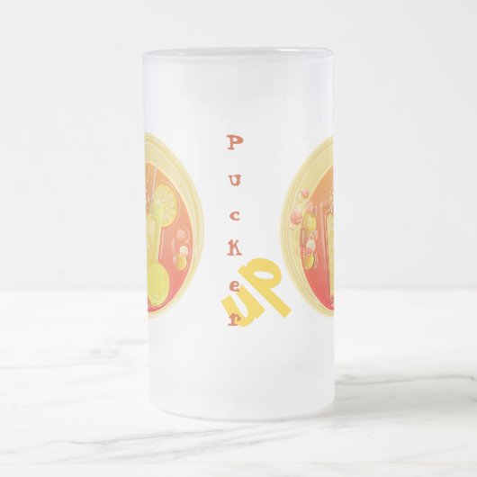 Pucker Up (dimensionale Darstellung) Mattglas Bierglas (Mittel)