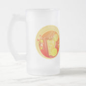 Pucker Up (dimensionale Darstellung) Mattglas Bierglas (Links)