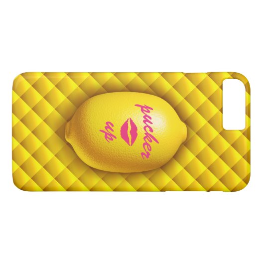 Pucker Up Lemon iPhone 7 Case-Mate iPhone Hülle (Rückseite (Horizontal))