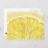 "Pucker Up" Makro-Zitronenscheibe Postkarte (Vorne/Hinten)