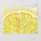 "Pucker Up" Makro-Zitronenscheibe Postkarte (Vorderseite)