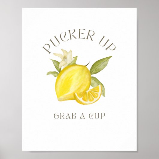 Pucker Up, schnappen Sie sich ein Cup-Sign für Par Poster (Vorne)