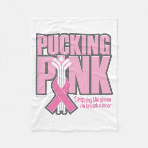 Pucking Pink (Hockey) Fleecedecke