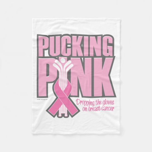 Pucking Pink (Hockey) Fleecedecke (Vorderseite)