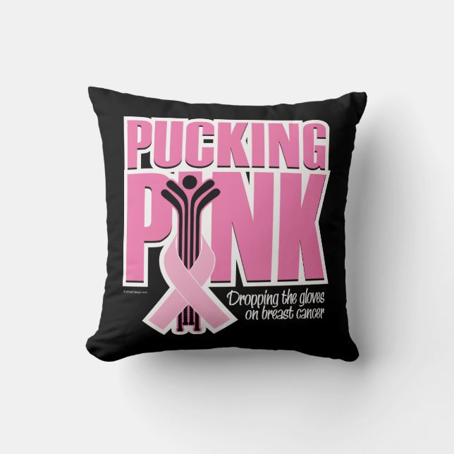 Pucking Pink (Hockey) Kissen (Vorderseite)