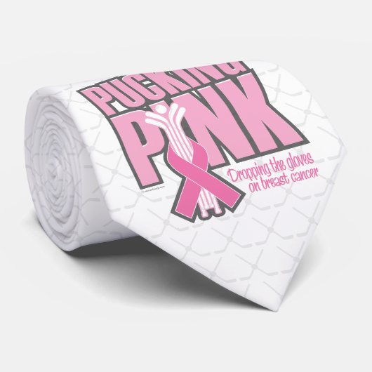 Pucking Pink (Hockey) Krawatte (Gerollt)