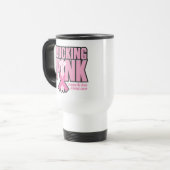 Pucking Pink (Hockey) Reisebecher (Vorderseite Links)